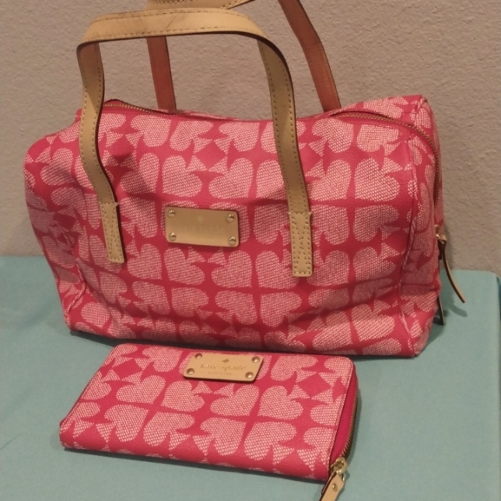 Kate Spade Speedy Tote and Matching Wallet